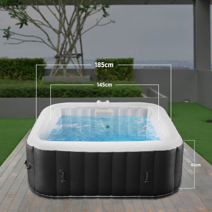 6 Person Inflatable blow up hot tub black