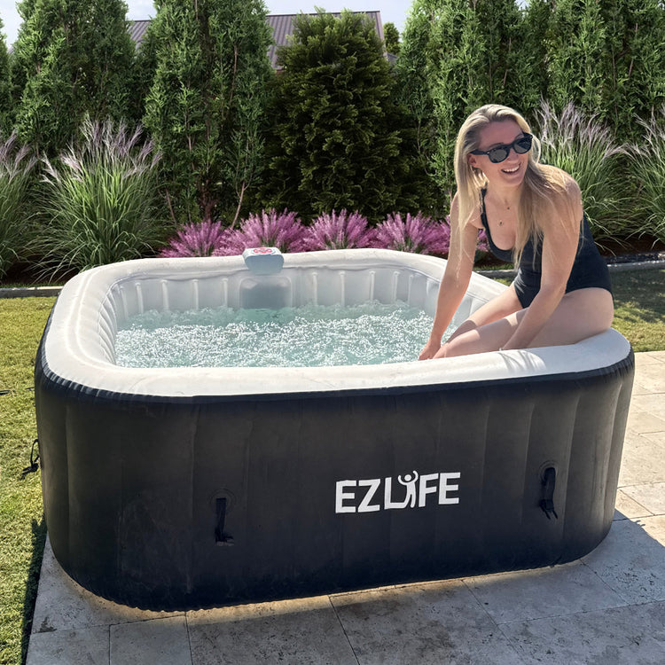 6 Person Inflatable blow up hot tub black