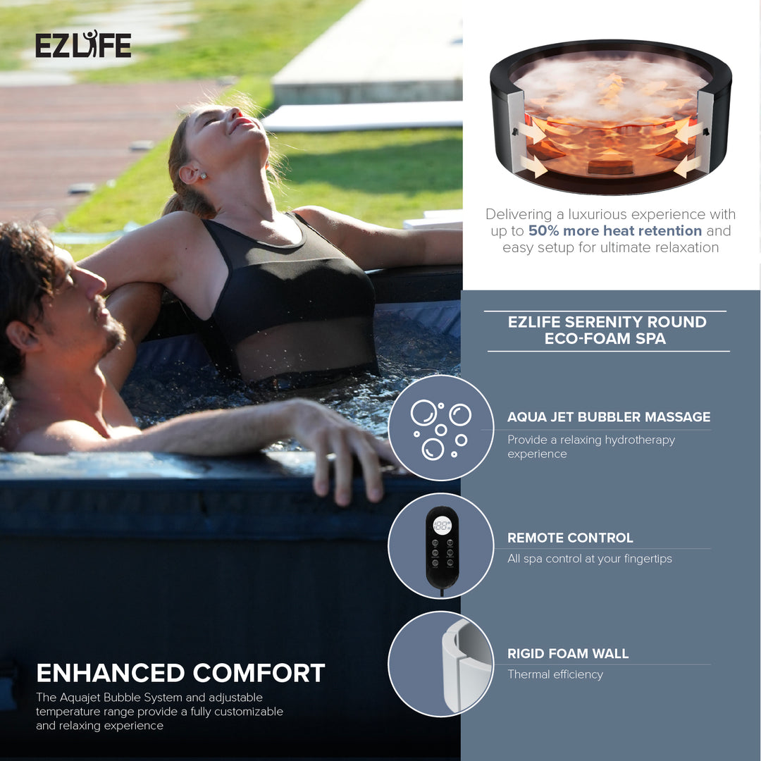 Round 7 Person Eco Foam Hot Tub