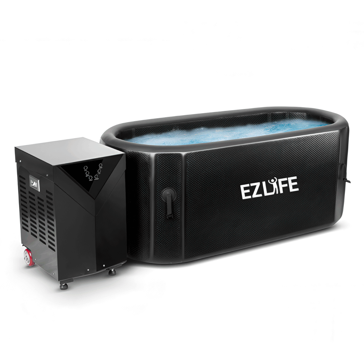EZLIFE Oval Inflatable Cold Plunge on white background.